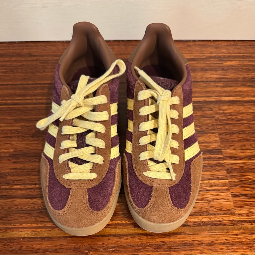 Adidas Gazelle Maroon and Yellow